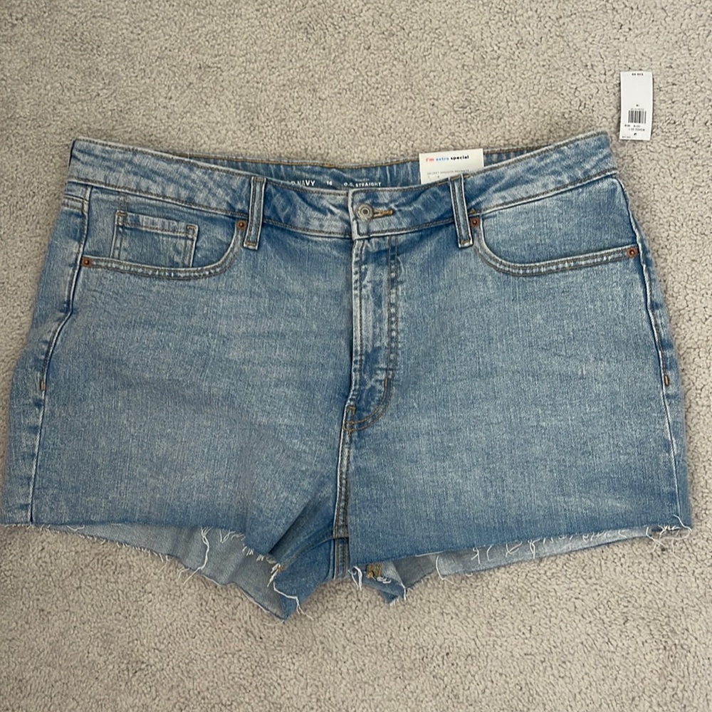 High rise OG straight jean shorts